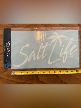 Salt Life white Vinyl Decal sticker NEW